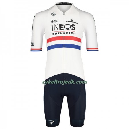 Cykeltøj + Cykelshorts 2022 INEOS Grenadiers Britisk Mesterskab Hvid